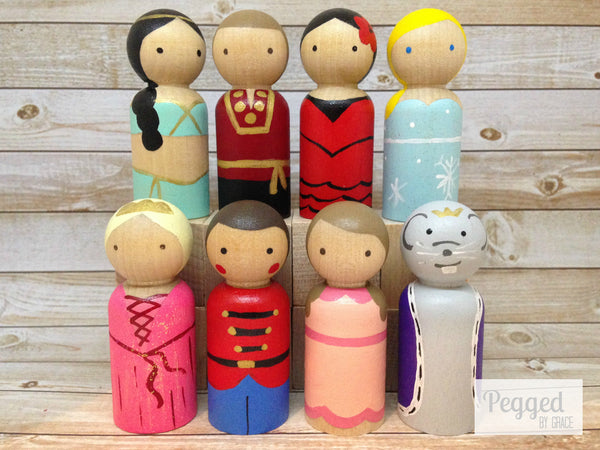 Nutcracker discount peg dolls