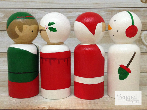 Snowman peg doll top