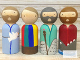 Old Testament Heroes Peg Dolls - Noah, Moses, Joseph, and Jonah